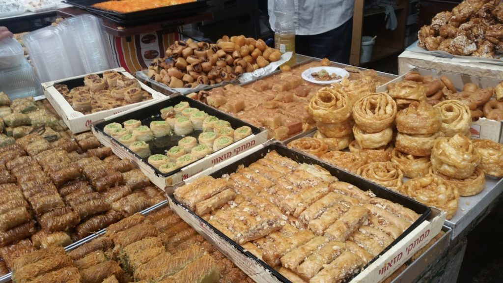 Machne Yehuda market Baklawa stand